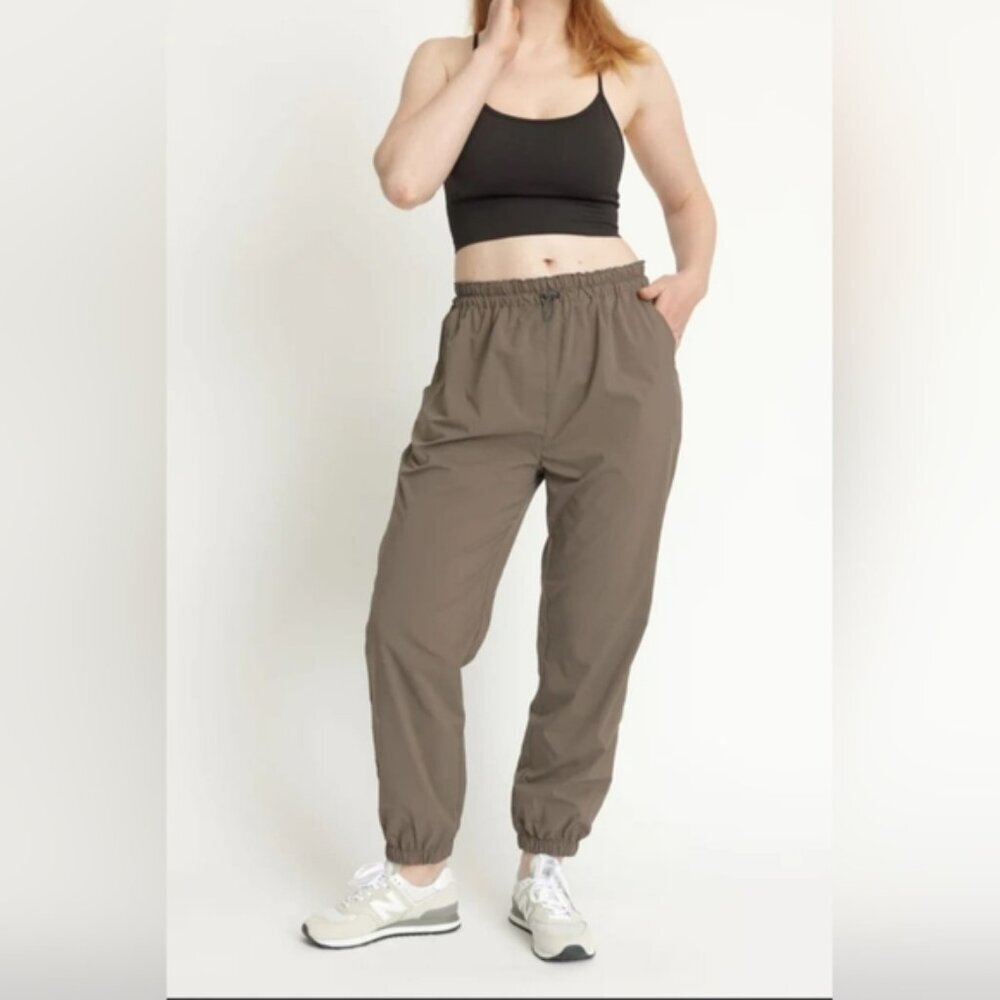 Simons Olive Green Track Pants with Elastic Ankles